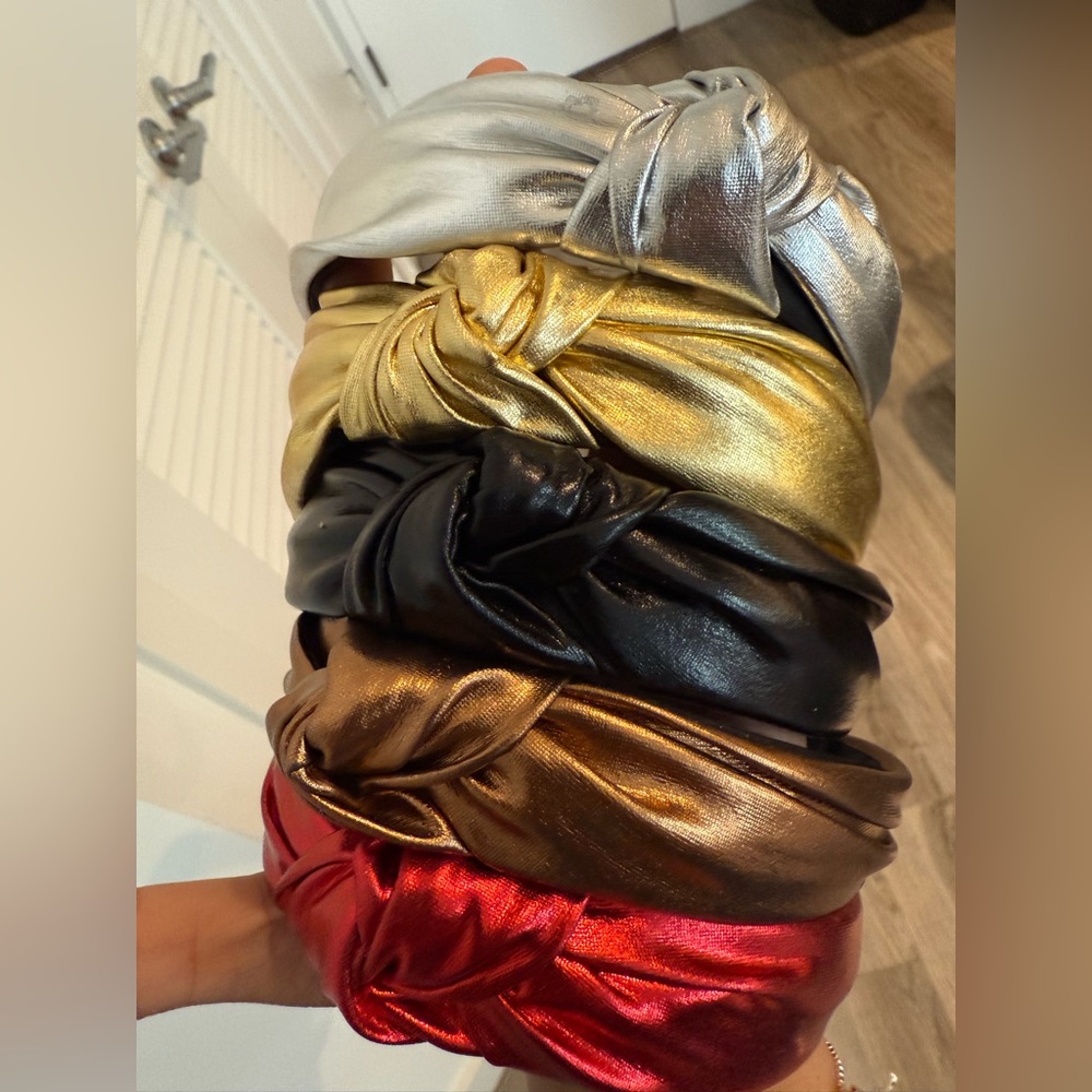 Headband Set with Knot - Silver, Gold, Black, Bronze, Red